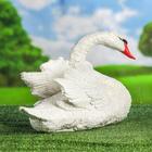 Садовая фигура "Лебедь", белый цвет, гипс, 44х19х27 см - Фото 4