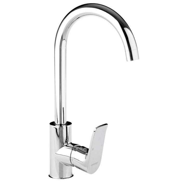 Смеситель для кухни Accoona A4512, однорычажный, с гайкой, хром - Фото 1