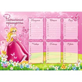 Расписание уроков «Для принцессы», А4