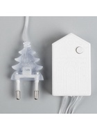 Гирлянда «Нить» 5 м с насадками «Игла», IP20, прозрачная нить, 50 LED, свечение белое, 8 режимов, 220 В 1080511 - фото 319928354