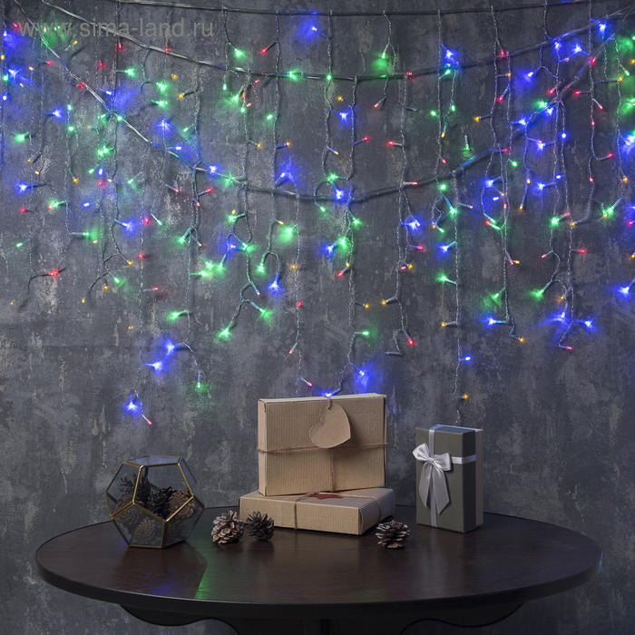 БАХРОМА, УМС вилка, Ш:5.2 м, В:0.6 м, Н.С. LED-299-220V, контр. 8 режимов, МУЛЬТИ - Фото 1