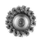 Щетка металлическая для дрели ТУНДРА, со шпилькой, крученая проволока, "чашка", 65 мм - Фото 2