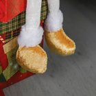 Мягкая игрушка "Снеговик - длинные ножки" сидит 35,5 см золото с белым - Фото 4