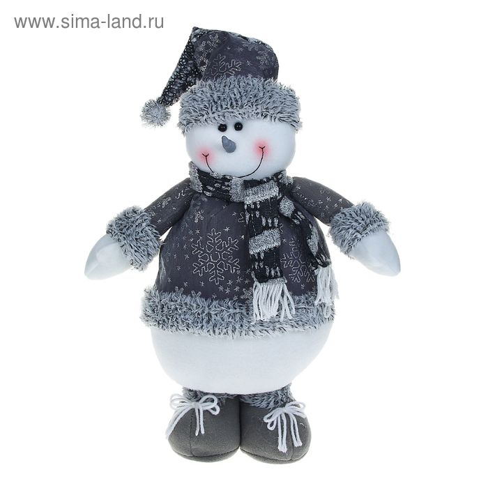 Мягкая игрушка "Снеговик на ножках" 42,5 см серый - Фото 1