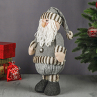 Мягкая игрушка "Дед Мороз в шубке с пуговкой" 45 см серый - Фото 3