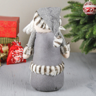 Мягкая игрушка "Дед Мороз в шубке" 35,5 см серый - Фото 4