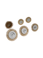 Набор щеток металлических для дрели ТУНДРА, плоские 40-50-65-75-100 мм, чашка 50 мм, 6 шт. - Фото 5