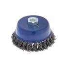 Щетка металлическая для УШМ ТУНДРА, крученая проволока, «чашка», М14, 100 мм - Фото 3