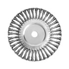 Щетка металлическая для УШМ ТУНДРА, крученая проволока, плоская, посадка 22 мм, 200 мм - Фото 6