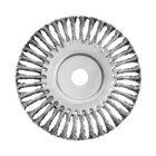 Щетка металлическая для УШМ ТУНДРА, крученая проволока, плоская, посадка 22 мм, 200 мм - Фото 7