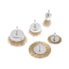 Набор щеток металлических для дрели ТУНДРА, плоские 50-75 мм, чашки 25-50-75 мм, 5 шт. - Фото 3