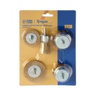 Набор щеток металлических для дрели ТУНДРА, плоские 50-75 мм, чашки 25-50-75 мм, 5 шт. - Фото 4