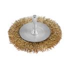 Щетка металлическая для дрели ТУНДРА, со шпилькой, плоская, 75 мм - Фото 3