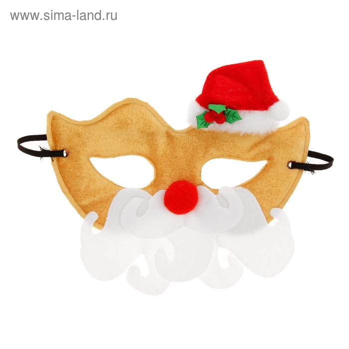 Маска карнавальная «Дед Мороз - красный нос» - Фото 1