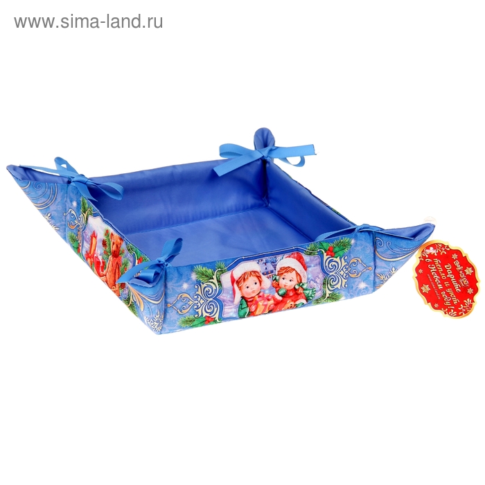 Хлебница "Collorista" Зимняя сказка, 30х30 см, полиэстр - Фото 1