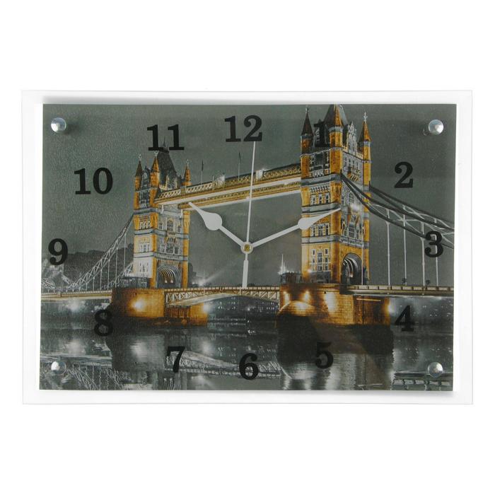 Часы-картина настенные, серия: Город, "Тауэрский Мост", 25х35  см - фото 1905345796