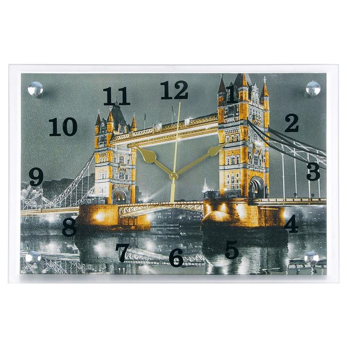 Часы-картина настенные, серия: Город, "Тауэрский Мост", 25х35  см - фото 1905345797