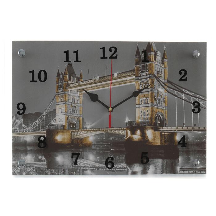 Часы-картина настенные, серия: Город, "Тауэрский Мост", 25х35  см - фото 1905345798