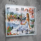 Часы-картина настенные, серия: Люди, "Девушка и лебеди", 25х35  см - фото 9785056