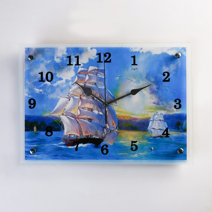Часы настенные, серия: Море, "Корабли", 25х35  см - фото 1905345821