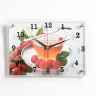 Часы-картина настенные, серия: Кухня, "Чай с малиной", 25х35 см - Фото 6