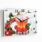 Часы-картина настенные, серия: Кухня, "Чай с малиной", 25х35 см - Фото 7