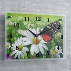 Часы-картина настенные, серия: Цветы, "Бабочка и ромашки", 25 х 35 см - Фото 2