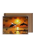 Часы-картина настенные, интерьерные "Дельфины на закате", бесшумные, 25 х 35 см - Фото 6