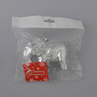 Украшение ёлочное "Слон" 8х10 см серебро - Фото 2