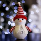 Игрушка световая "Снеговик с руками" 9х22 см, 1 LED, RGB, БЕЛО-КРАСНЫЙ - Фото 2