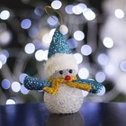 Игрушка световая "Снеговик новогодний" (батарейки в комплекте) 7х15 см, 1 LED, RGB, СИНИЙ - Фото 2