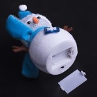 Игрушка световая "Снеговик со снежинкой" 15х25 см, 1 LED RGB, СИНИЙ - Фото 4