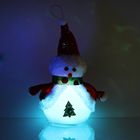 Игрушка световая "Снеговик с ёлкой" 18х27 см, 1 LED, RGB, КРАСНЫЙ 603022 - Фото 1