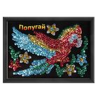 Аппликация пайетками "Попугай" - Фото 1