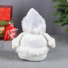 Мягкая игрушка "Дед Мороз в кружевах" сидит 22 см белый - Фото 3