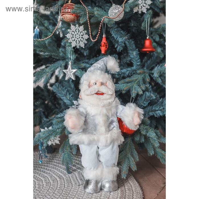Мягкая игрушка "Дед Мороз в кружевах" 41 см белый - Фото 1