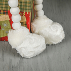 Мягкая игрушка "Дед Мороз - длинные ножки" сидит 42 см белый - Фото 3