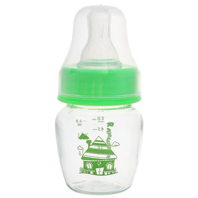 Бутылочка для кормления «Домик», 60 мл, от 0 мес., цвет зелёный