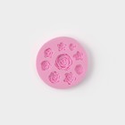 Силиконовый молд Доляна «Круговорот роз», d=8 см, цвет МИКС - фото 8419358