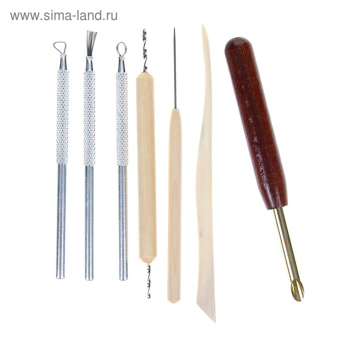 Набор инструментов для лепки, 7 предметов - Фото 1