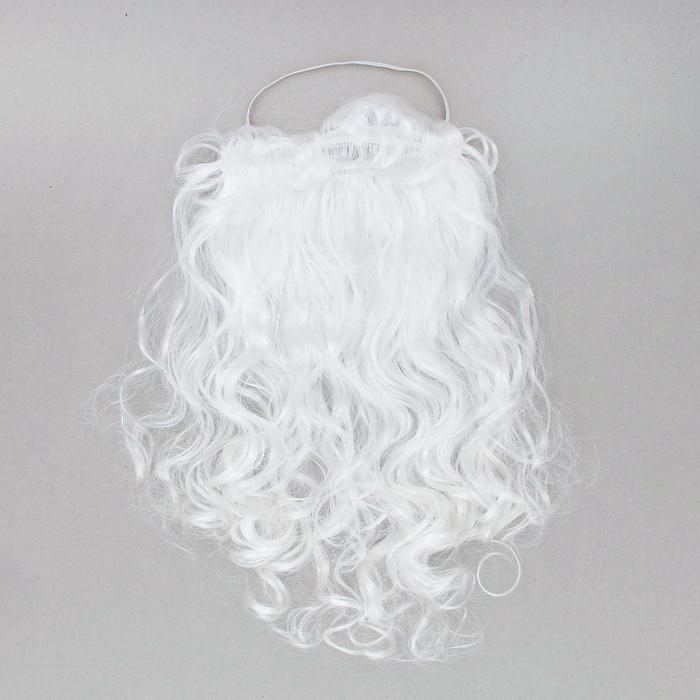 Карнавальная борода «Дедушка Мороз», на резинке, 50 г, 47 см - Фото 1