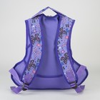 Рюкзак молодежный на молнии "Цветы", 2 отдела, 1 наружный карман, цвет сиреневый - Фото 3