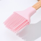 Кисть Доляна «Эко», 29×5 см, цвет розовый - Фото 2