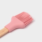 Кисть Доляна «Эко», 28×5 см, силикон, розовая - Фото 3