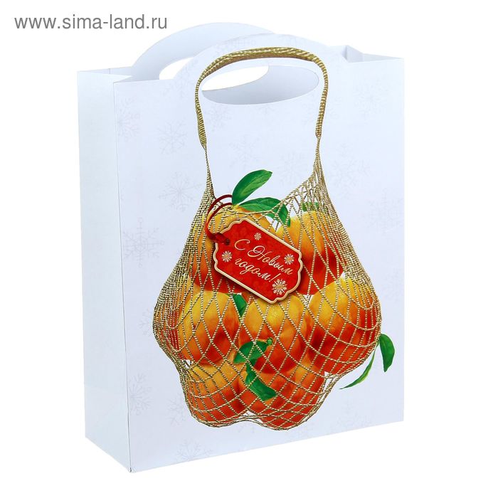 Пакет подарочный «Мандарины», 26 × 35 см - Фото 1