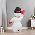 Надувная фигура новогодняя «Зимнее волшебство. Снеговик приветствует», светится, 120 см - Фото 3