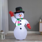Надувная фигура новогодняя «Зимнее волшебство. Снеговик приветствует», светится, 120 см - Фото 2