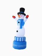 Надувная фигура новогодняя «Зимнее волшебство. Снеговик вертится вокруг себя», двигается, 210 см - Фото 2