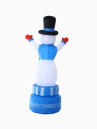 Надувная фигура новогодняя «Зимнее волшебство. Снеговик вертится вокруг себя», двигается, 210 см - Фото 3