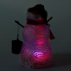 Фигура акрил. "Снеговик с ведром" 13х13х25 см, 1 LED, АААx3 (не в компл.), RGB - Фото 5